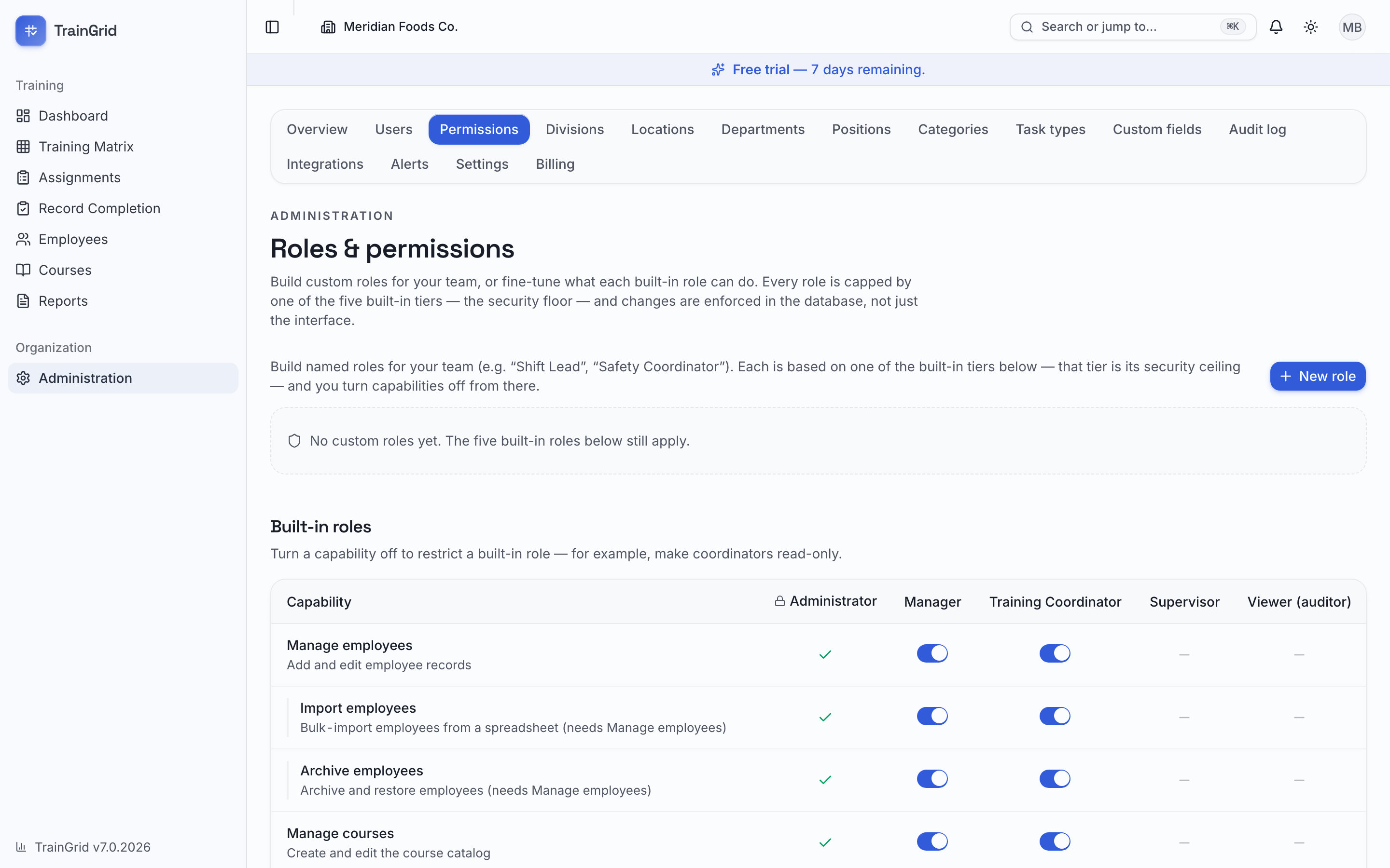 Roles & permissions